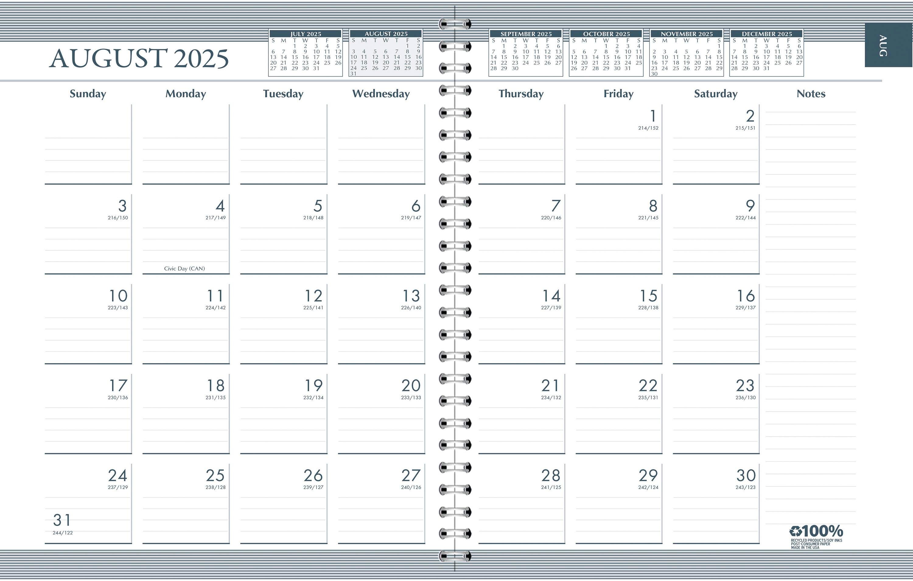 House of Doolittle, Recycled, Academic Monthly/Weekly Planner, August 2025-July 2026, 7 x 8-¾ Inches 2150961