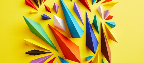 Colorful Shapes of Construction Paper