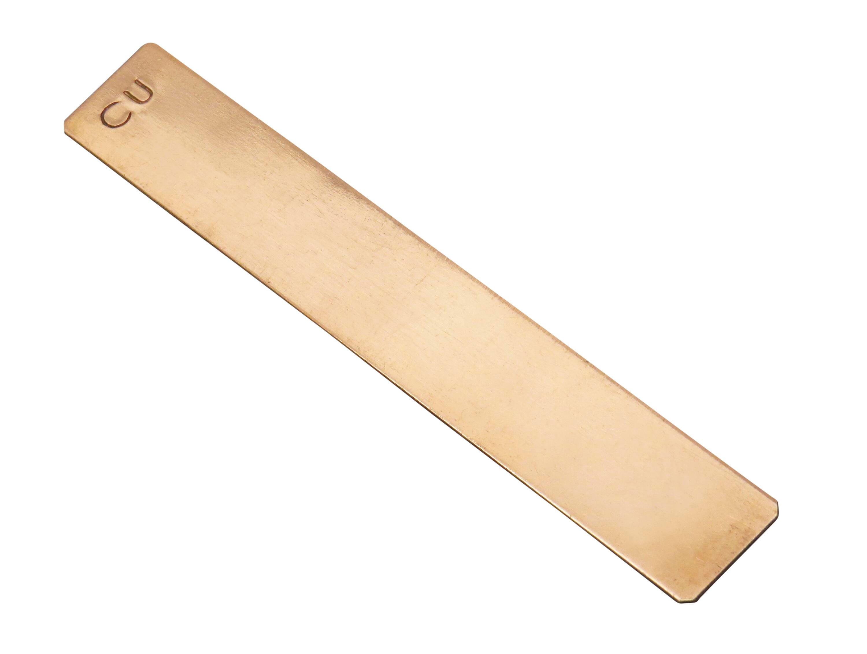 Frey Scientific Flat Electrode Strip, 5 x 3/4 x 3/64 Inches, Copper, Item Number 1296262