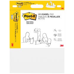 Post-It Mini Self-Stick Easel Pad, Unruled, 15 x 18 Inches, White, 20 Sheets 2015038