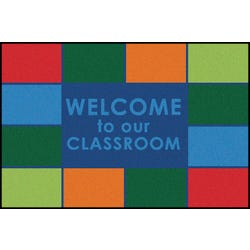 Carpets for Kids KID$Value Classroom Welcome Carpet, Rectangle 4002405