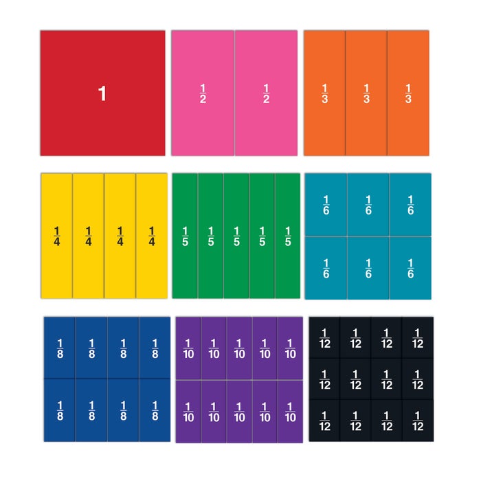 Learning Resources Double-Sided Magnetic Fraction Squares, Set of 51