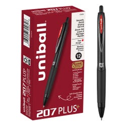 Image for uniball 207 Plus+ Gel Pen, 0.7 mm, Red, Pack of 12 from School Specialty