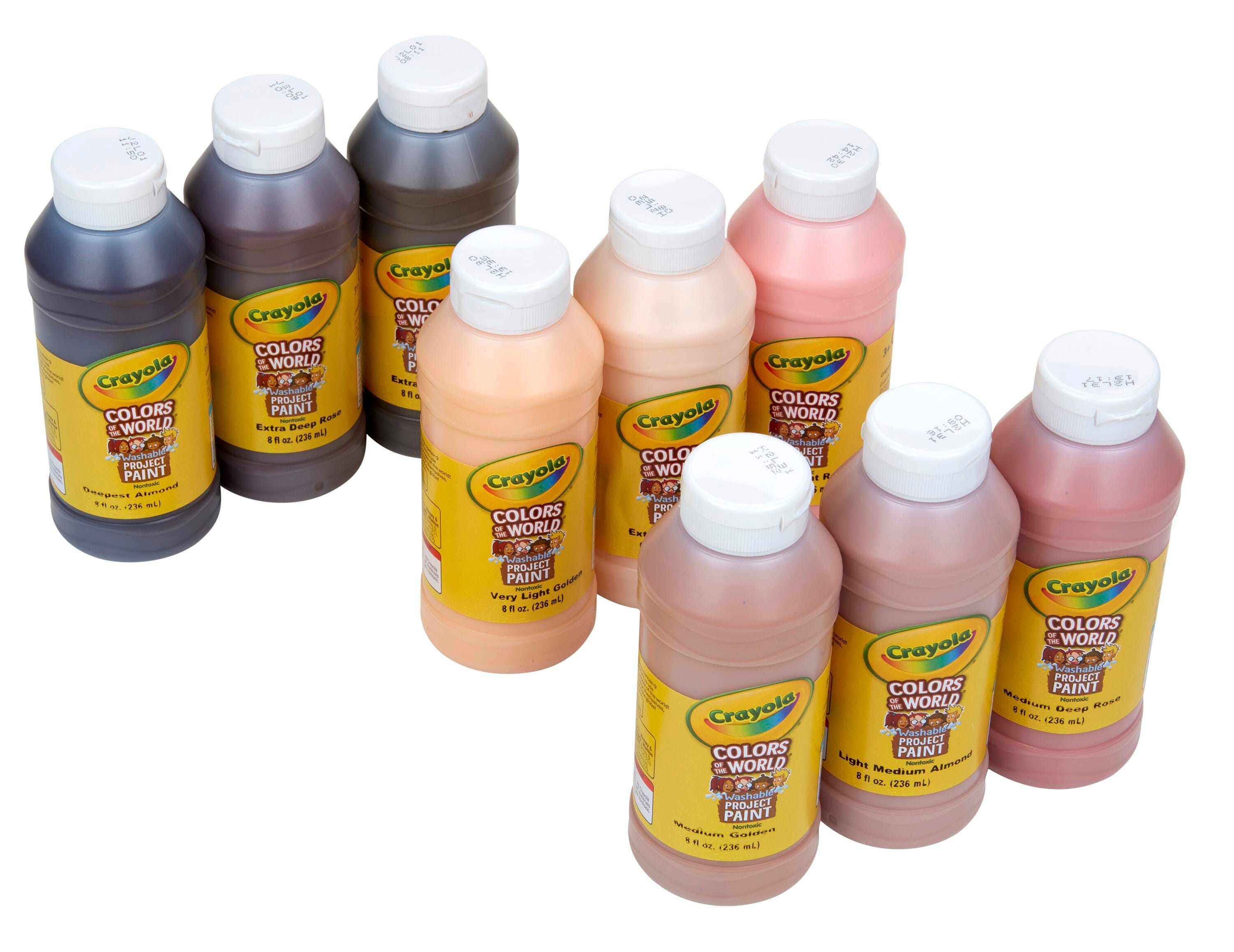 Crayola Colors of the World Washable Paints, 8 Ounce Bottles, Assorted Colors, Set of 9 2102431