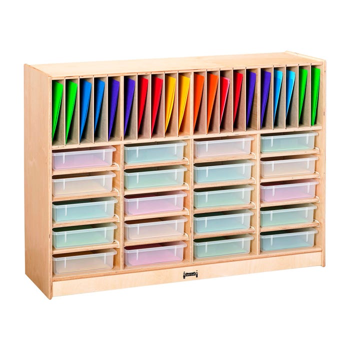 Jonti-Craft Homework Station, Clear Trays, 48 x 15 x 35-1/2 Inches