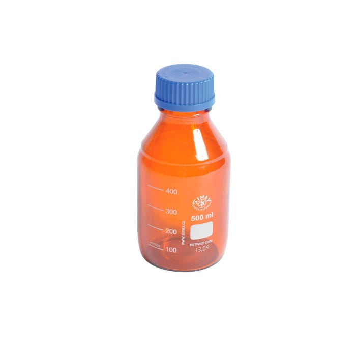 United Scientific Media & Storage Bottles, Amber Glass, 100 Milliliters, Pack of 10