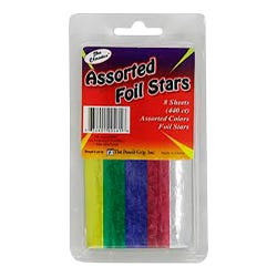 The Pencil Grip Inc Foil Star Stickers, Assorted Colors, Pack of 440, Item Number 2049681