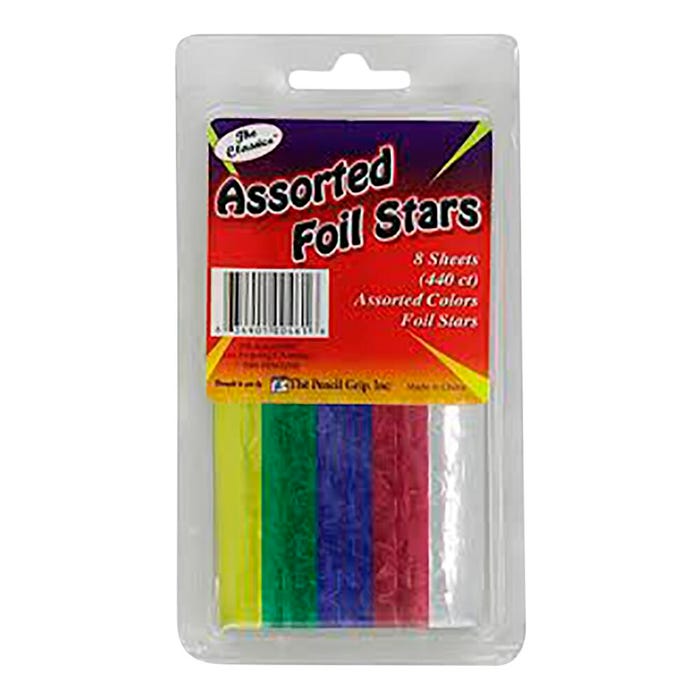 The Pencil Grip Inc Foil Star Stickers, Assorted Colors, Pack of 440