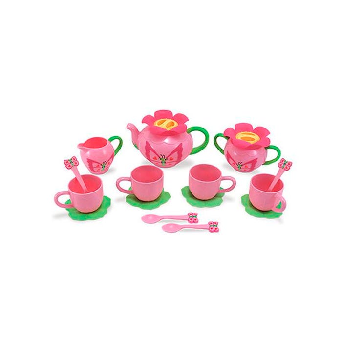 Melissa & Doug Bella Butterfly Play Tea Set, 17 Pieces