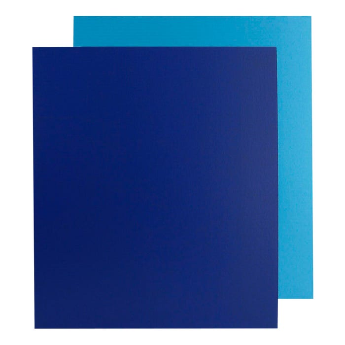 Flipside Blue Two Sided Project Sheet, 22 x 28 Inches, Blue/Sky Blue, Bulk Pack of 25