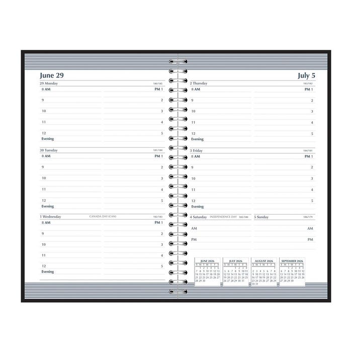 House of Doolittle Weekly Academic Planner with Black Embossed Cover, July 2026 to July 2027, 5 x 8 Inches