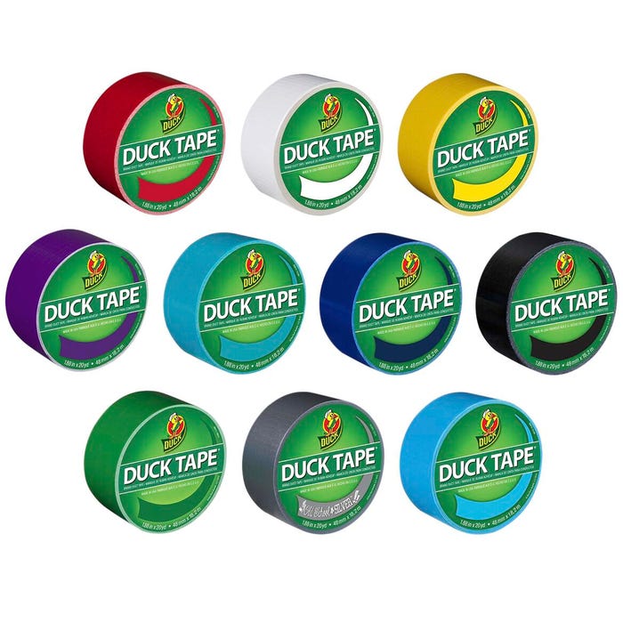 Duck Tape Brand Colored Duct Tape, Assorted Colors, Set of 10