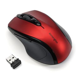 Kensington Pro Fit Optical Wireless Mouse, Mid-Size, Ruby Red