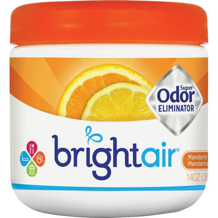 Bright Air Super Odor Eliminator Air Freshener, 14 Ounce, Mandarin Orange & Fresh Lemon Scent