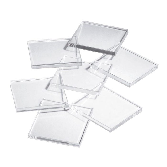 United Scientific Glass Scratch Plates - 1 x 2 x 0.25 inches - Pack of 10