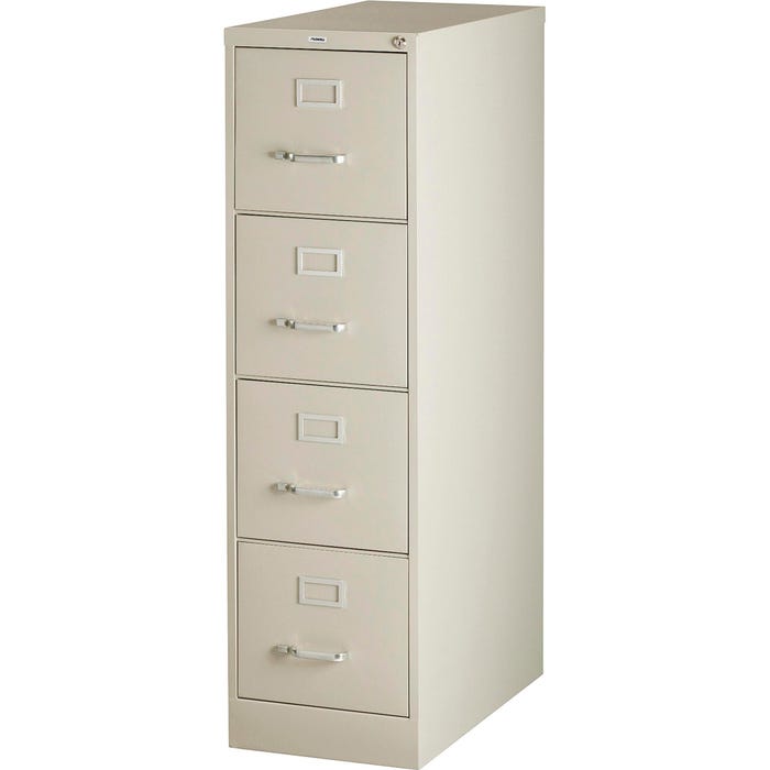 Lorell Vertical File Cabinet, Putty, 15 x 26-1/2 x 52 Inches