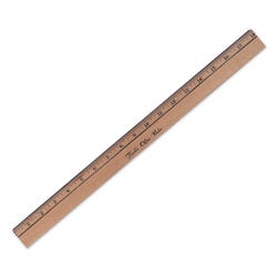 SI Manufacturing Wood Office Ruler with Metal Edge, 18 Inch