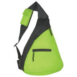 Image for Budget Sling Backpack, Black/Lime Green from School Specialty