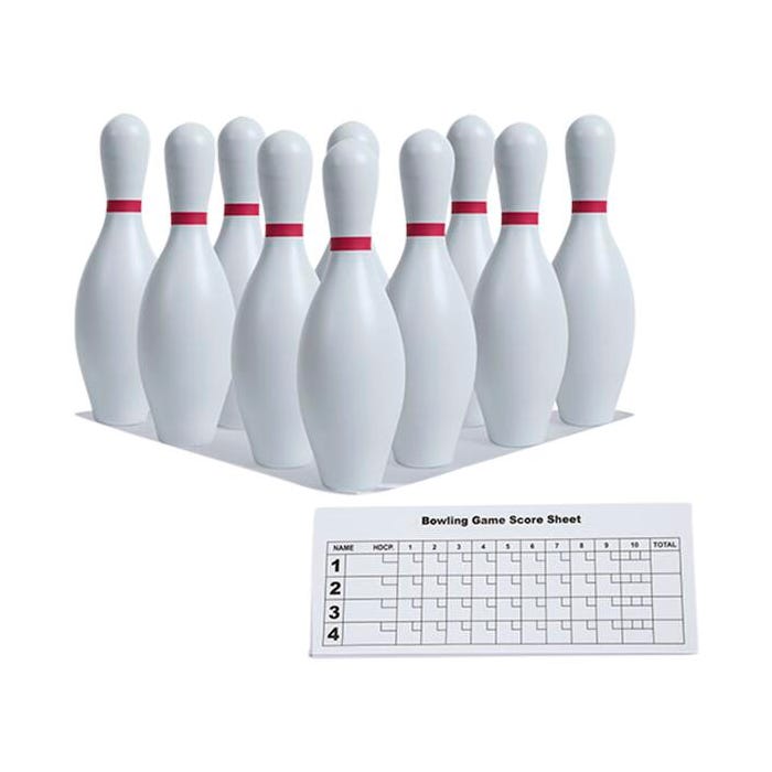 Champion Sports Plastic Bowling Pins, Set of 10