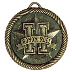 PDU CAT Multi-Level Dovetail/Honor Roll Value Medal, 2 Inches, Solid Die Cast, Gold