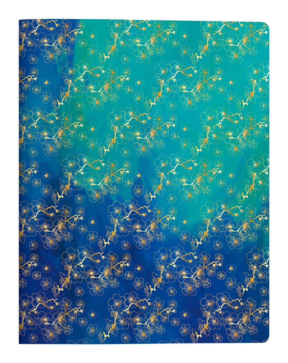 Southworth Undated Teacher Planner, 14-Month Layout, Flexible Cover, 8-1/2 x 11 Inches, Premium 28 lb Paper, 200 Stickers, Gold Floral 2133767