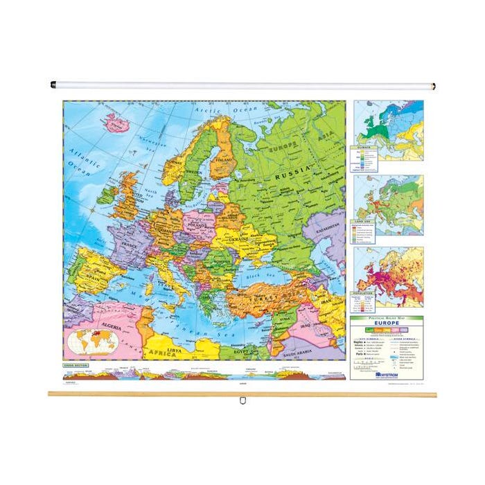 Nystrom Political Relief Map, Europe