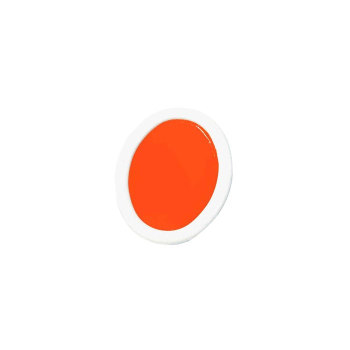 Prang Semi-Moist Watercolor Paint Refill, Oval Pan, Red Orange, 12 Pans
