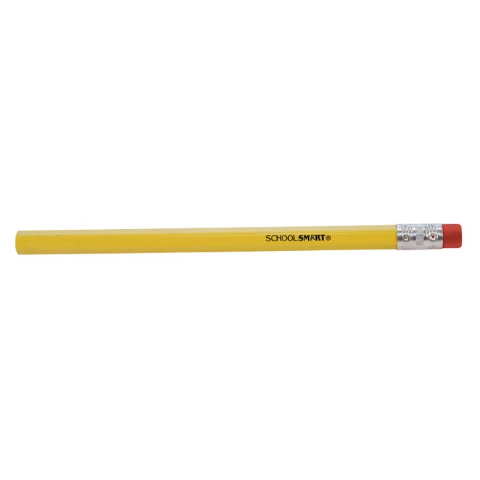 School Smart No 2 Starter Pencils, Hexagonal with Latex-Free Erasers, Pack of 12