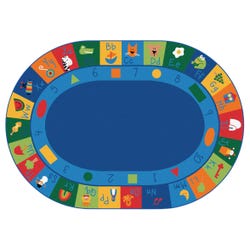 Carpets for Kids Premium Learning Blocks Carpet, Oval 4002361