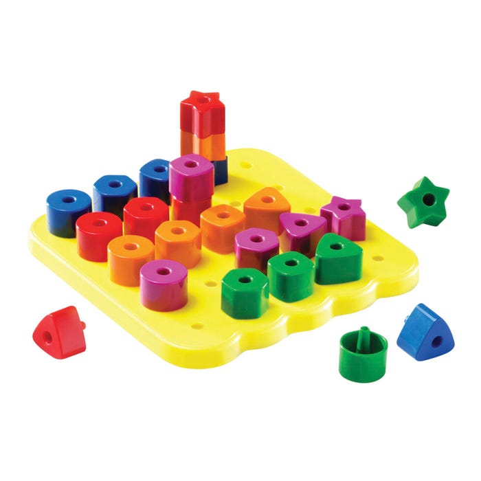 Learning Resources Stacking Shapes Pegboard, 27 Pieces