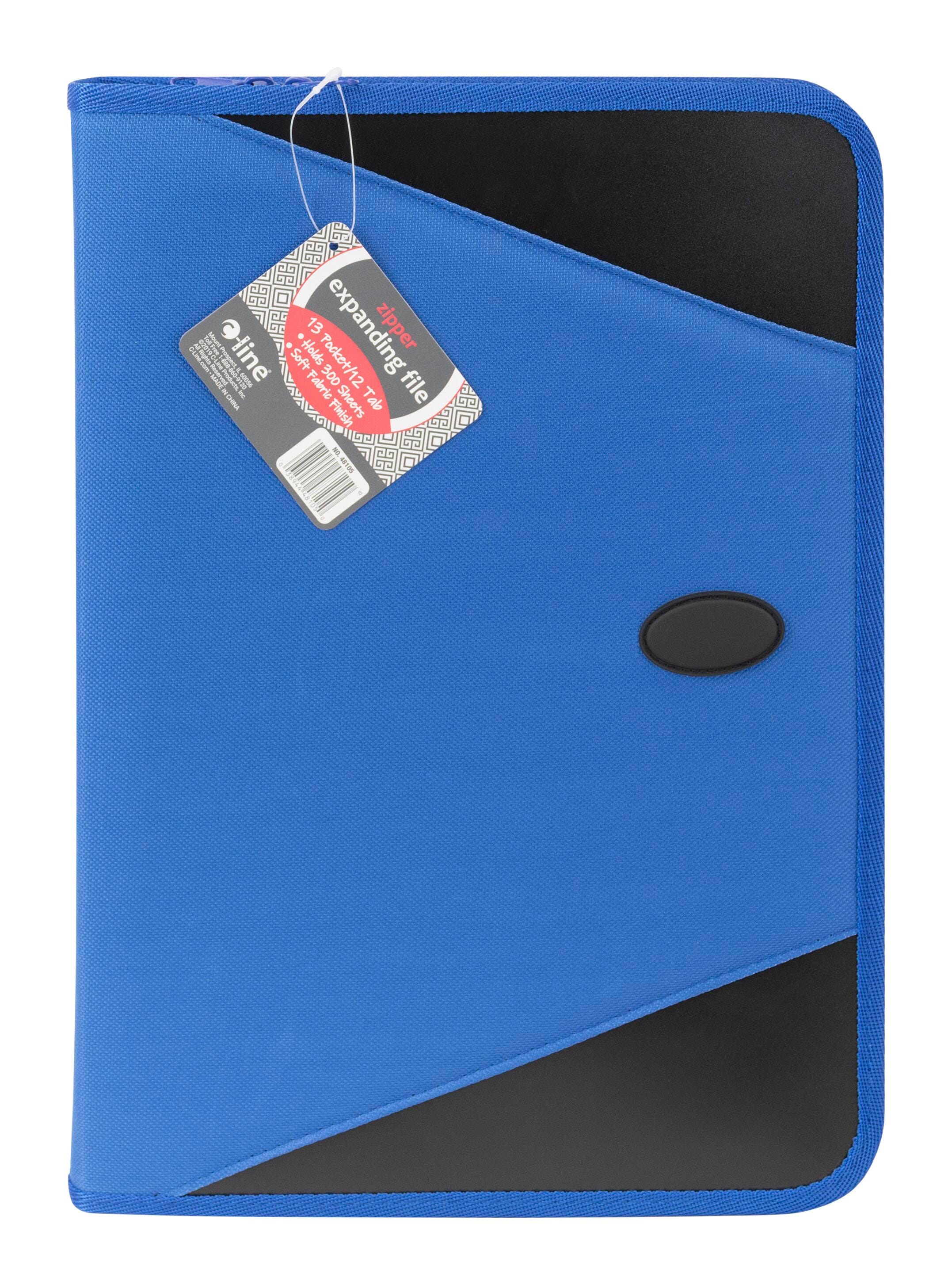 C-Line Expanding File with Zipper, 13 Pocket, Blue 2131630