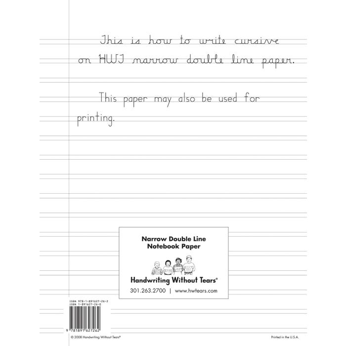 Handwriting Without Tears Paper, Double Line Narrow, Pack of 100