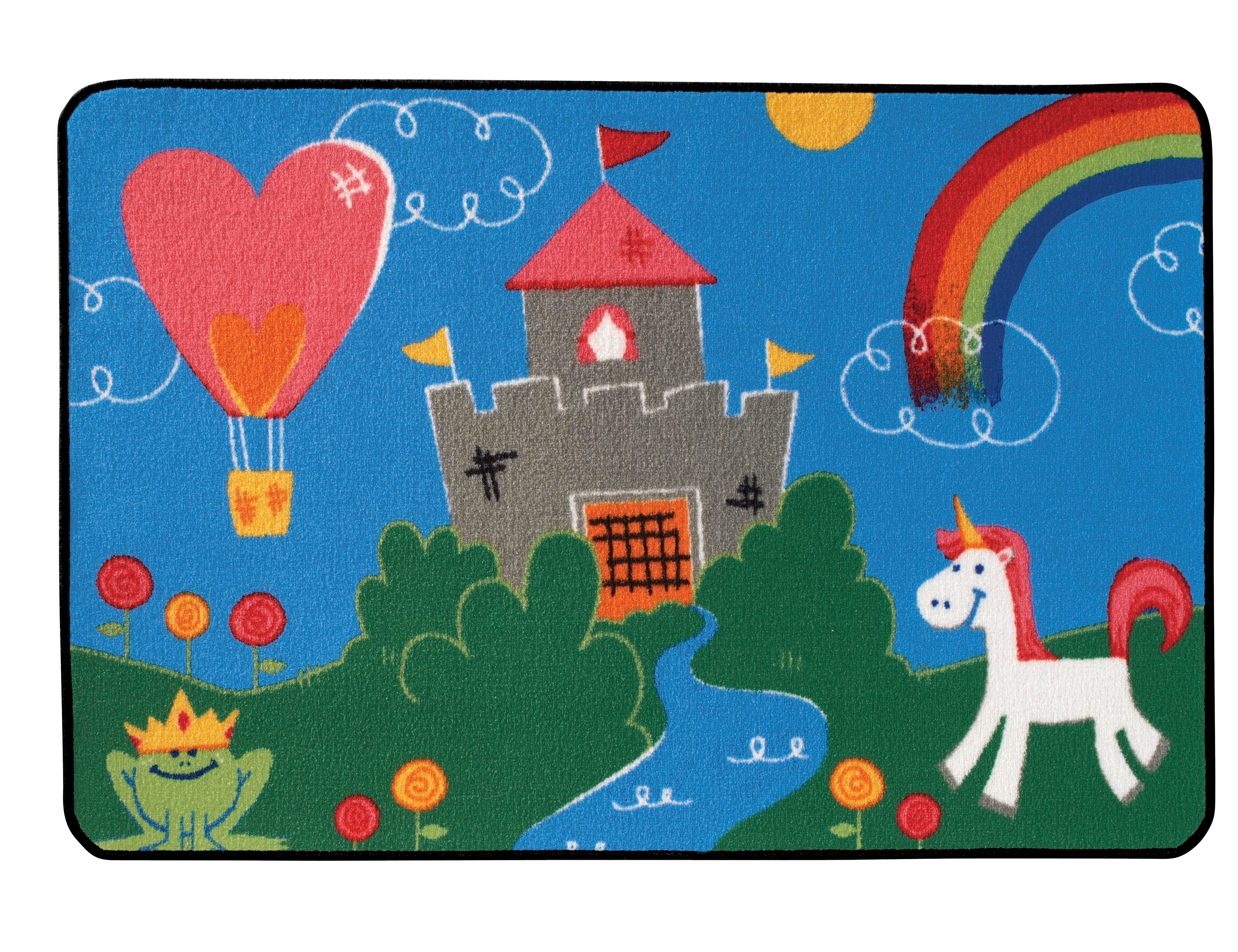 Carpets for Kids KID$Value Fantasy Fun Rug, 3 Feet x 4 Feet 6 Inches, Rectangle, Multicolored, Item Number 1457503
