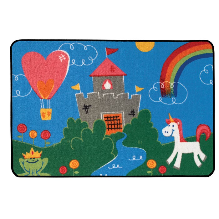 Carpets for Kids KID$Value Fantasy Fun Carpet, 3 Feet x 4 Feet 6 Inches, Rectangle, Multicolored