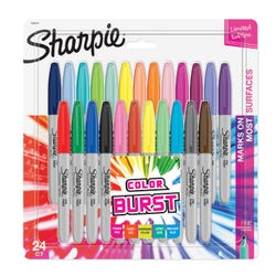 Sharpie Color Burst Permanent Markers, Fine Point, Pack of 24 1593560