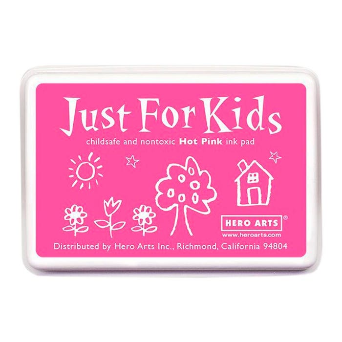 Hero Arts Just for Kids Rubber Stamp Pad, 3-3/4 x 2-1/4 Inches, Hot Pink