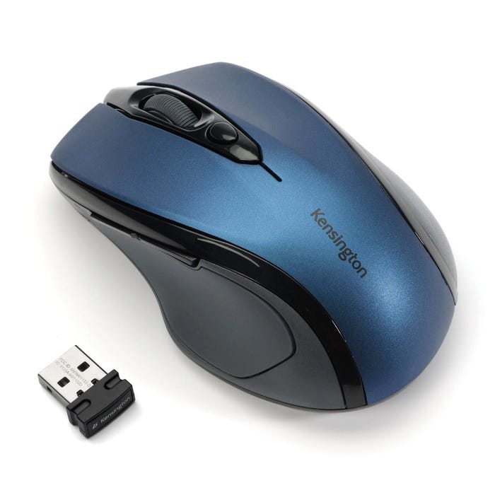 Kensington Pro Fit Optical Wireless Mouse, Mid-Size, Sapphire Blue