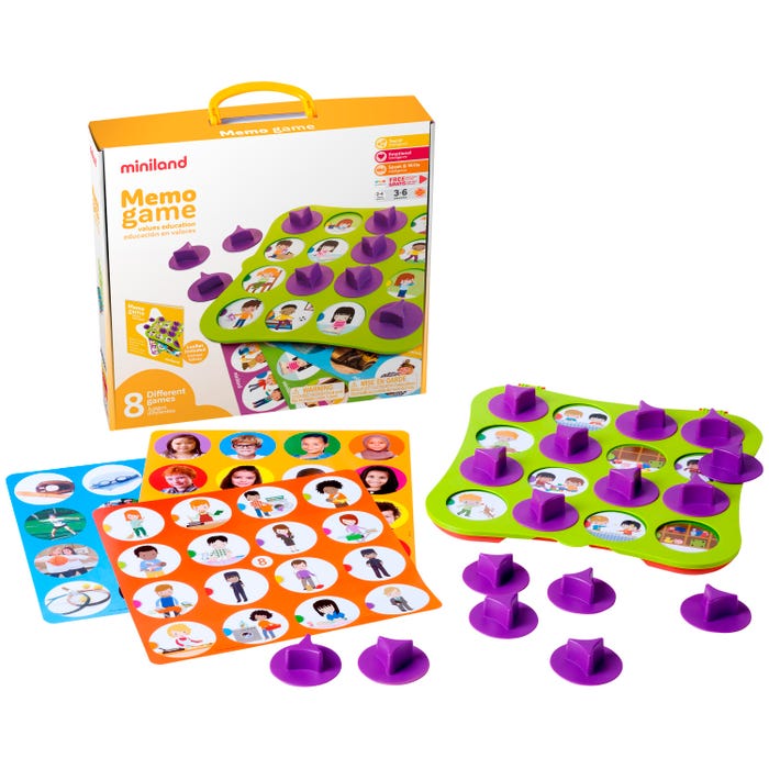 Miniland Memo Game: SEL and Values, Grade PreK to 2