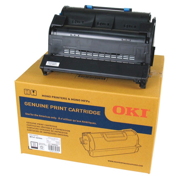 Okidata Ink Toner Cartridge, 45488901, Black