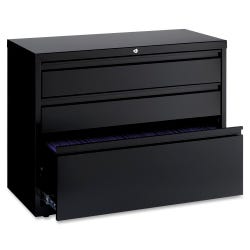 Lorell 36 in Lateral File Cabinet, 3-Drawer, 30 x 18-5/8 x 28 Inches, Black