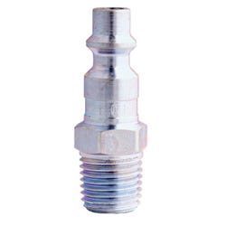 Milton Male M-Style Air Hose Coupler/Plug, 1/4 in, MNPT, Steel, Item Number 1050241