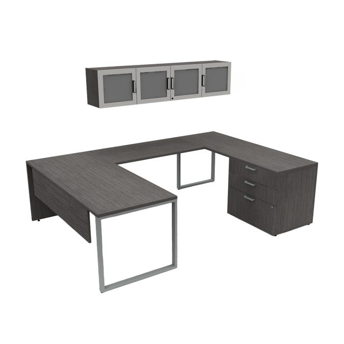 Affordable Interior Systems Calibrate Series Open Leg U-Shape Desk