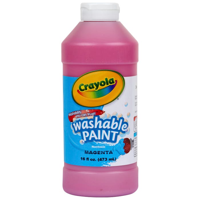 Crayola Washable Paint, 1 Pint Bottle, Magenta