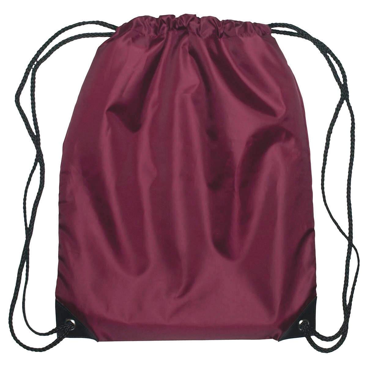 Drawstring Sports Backpack, Maroon, Item Number 1559571