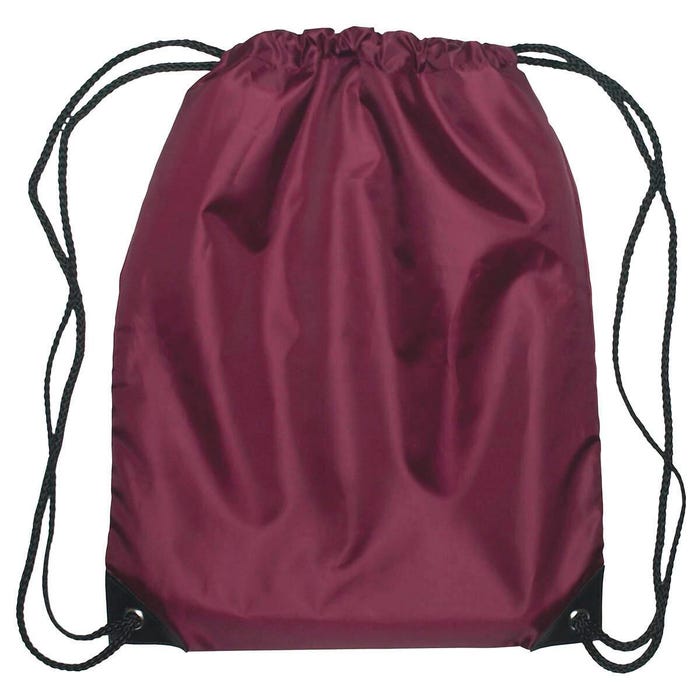 Drawstring Sports Backpack, Maroon