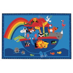 Carpets for Kids KID$Value Noah's Animals Rug, 3 Feet x 4 Feet 6 Inches, Rectangle, Multicolored, Item Number 1461084