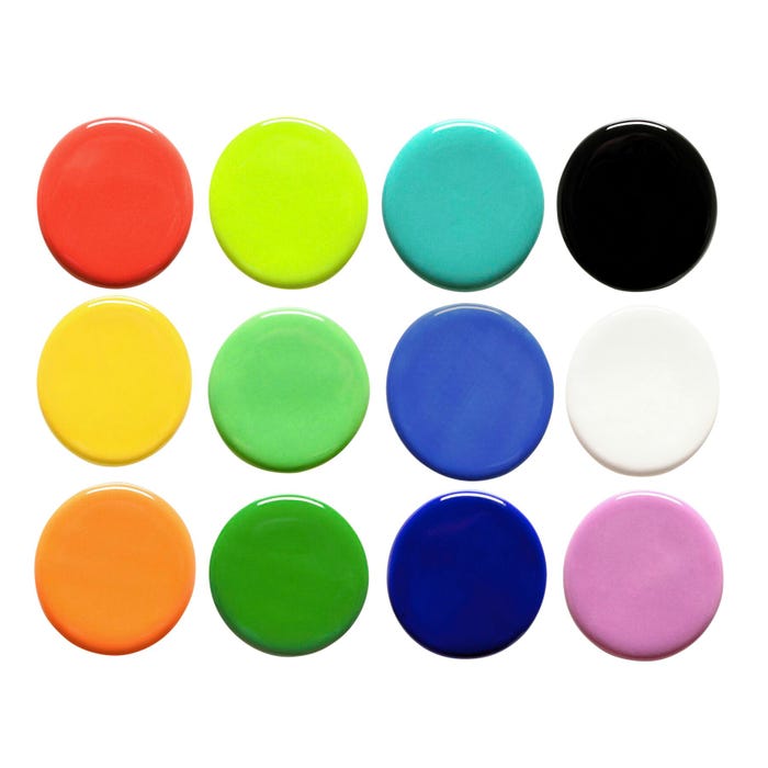 AMACO Teacher's Palette Glazes Class Pack 5, Pint, Assorted Colors, Set of 12