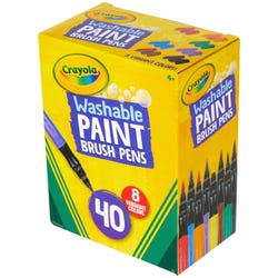 Image for Crayola Washable Paint Brush Pens, Assorted Colors, Pack of 40 from School Specialty