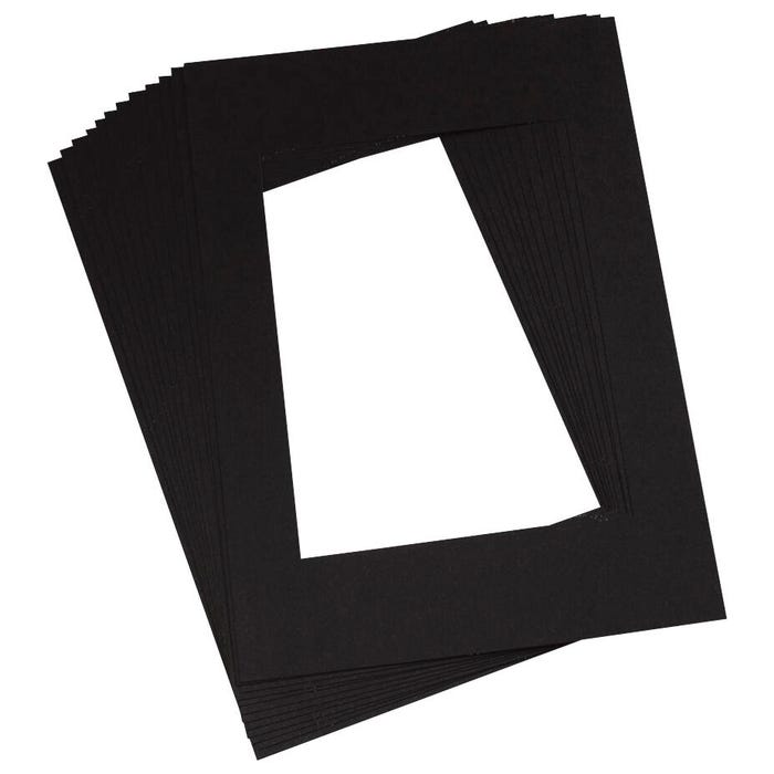 Pacon Pre-Cut Mat Frames, 9 x 12 Inches, Black, Pack of 12