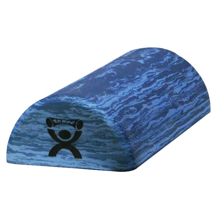 CanDo Half Round Foam Roller, 6 x 12 Inches, Blue Marble